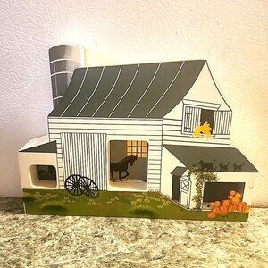 Shelias Wood Amish Barn 3D 5x7 Collectible House Free Standing